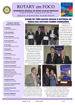 Boletim Informativo 4 - Rotary Club de Fortaleza