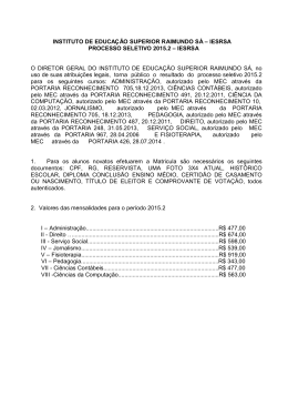 iesrsa processo seletivo 2015.2