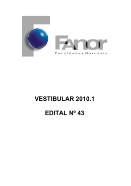 Fanor Edital 43 Vestibular