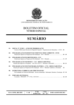 edital - Universidade Federal de Pernambuco