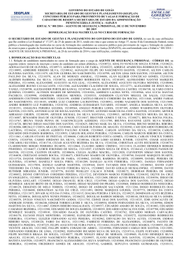 Homologa&ccedil;&atilde;o das Matr&iacute;culas no Curso de Forma&ccedil;&atilde;o
