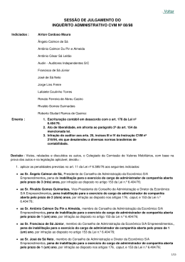 Processo Sancionador 08/1998