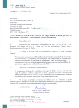.g ANVISA - Sociedade Brasileira de Nefrologia
