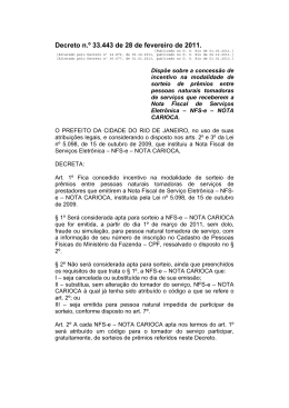 Decreto n.º 33.443 de 28 de fevereiro de 2011.