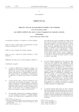 Directiva 2011/7/UE do Parlamento Europeu e do Conselho