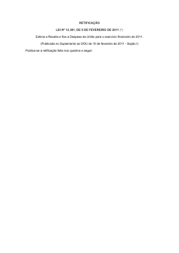 RETIFICAÇÃO LEI Nº 12.381, DE 9 DE FEVEREIRO DE 2011