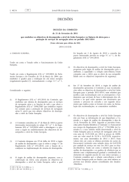 Decisão da Comissão, de 21 de Fevereiro de 2011, que estabelece