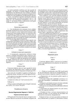 Decreto Regulamentar Regional n.º 6/2011/A