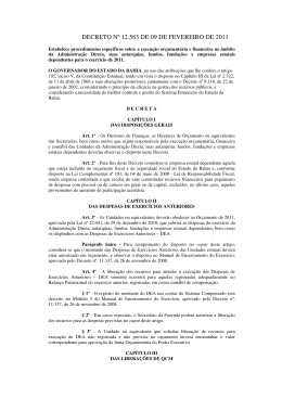 DECRETO Nº 12.583 DE 09 DE FEVEREIRO DE 2011