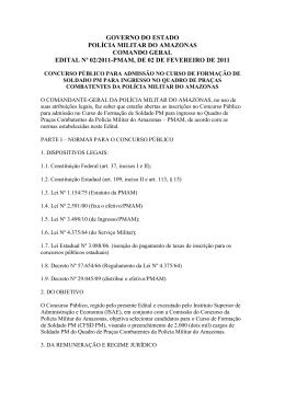 Edital para vaga de soldado