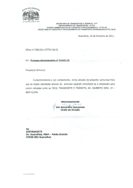 Guarulhos, 10 de fevereiro de 2011.