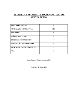 estatística registro de sociedade – mês de fevereiro de 2011