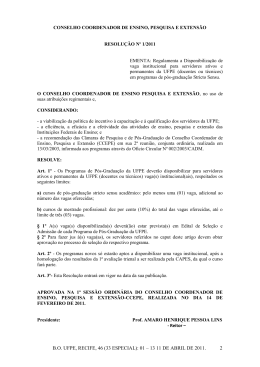 Resolução 01/2011 da CCEPE