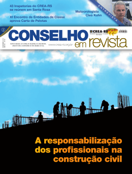 A responsabiliza&ccedil;&atilde;o dos profissionais na constru&ccedil;&atilde;o civil - Crea-RS