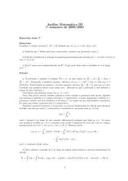 Análise Matemática III 1o semestre de 2000/2001