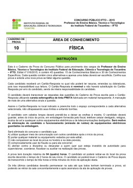 10 F&Iacute;SICA - Seletivos IFTO - Instituto Federal do Tocantins