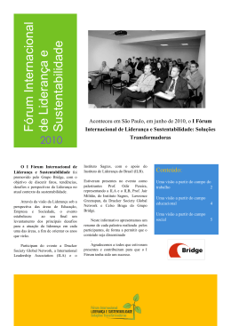 F&oacute;rum Internacional de Lideran&ccedil;a e Sustentabilidade