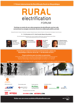 1º Fórum Internacional da Electrificação Rural em