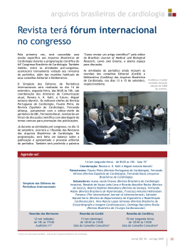 Revista terá fórum internacional no congresso