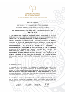 Edital Concurso Fotogr&aacute;fico Dam&aacute;rio da Cruz