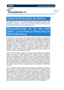 FÓRUM INTERNACIONAL DE PORTOS - Fecomércio-RS