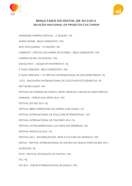 RESULTADO DO EDITAL DE 2013/2014