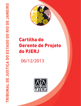 Cartilha do Gerente de Projeto do PJERJ 06/12/2013