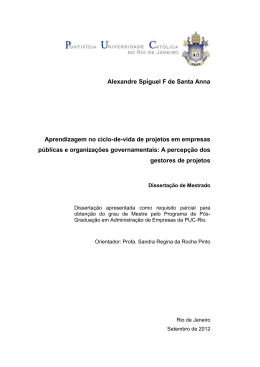 Alexandre Spiguel F de Santa Anna Aprendizagem no ciclo