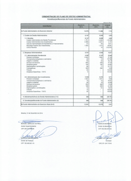 Demonstracao do Plano de Gestao Administrativa