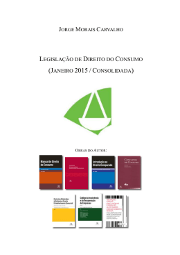 legisla&ccedil;&atilde;o de direito do consumo - Centro Nacional de Informa&ccedil;&atilde;o e