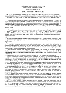 Edital n°19 - Retificação - CESPE / UnB