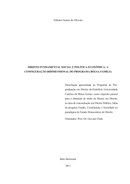 Direito fundamental social e política econômica