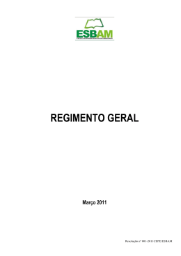 REGIMENTO GERAL