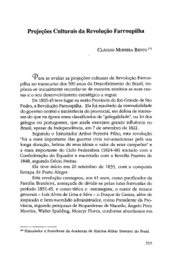 Proje&ccedil;&otilde;es Culturais da Revolu&ccedil;&atilde;o Farroupilha