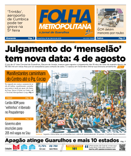 + VEJA MAIS - Folha Metropolitana