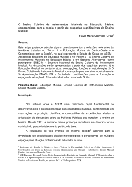Ensino Coletivo de Instr Musical na Escola