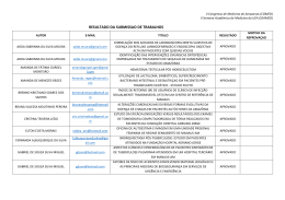 resultado dos trabalhos científicos