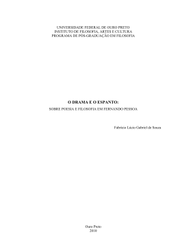 O DRAMA E O ESPANTO: