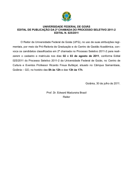 edital de publica&ccedil;&atilde;o da 2&ordf; chamada do processo seletivo