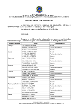 Portaria de nomeação das CPAs Locais