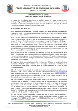 Edital de Abertura - Ed. n&ordm; 001/2015