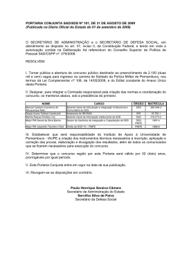 Edital - site da Upenet