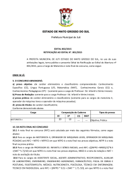 ESTADO DE MATO GROSSO DO SUL