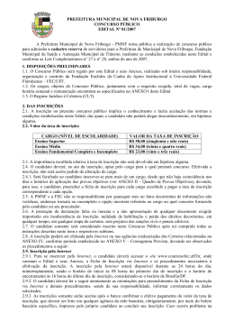 PREFEITURA MUNICIPAL DE NOVA FRIBURGO
