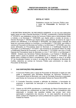 Edital - NC- UFPR - Universidade Federal do Paran&aacute;