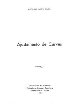 Ajustamento de Curvas - Departamento de Matem&aacute;tica