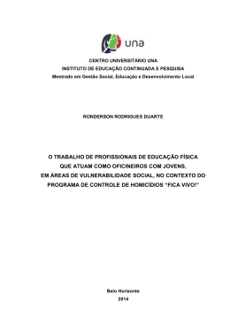 DUARTE, Ronderson Rodrigues. O TRABALHO DE