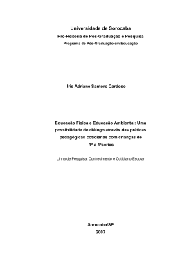 Educa&ccedil;&atilde;o F&iacute;sica no Col&eacute;gio Objetivo - Programa de P&oacute;s