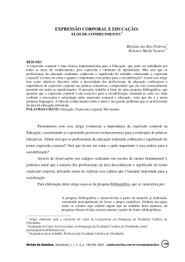 express&atilde;o corporal e educa&ccedil;&atilde;o - Faculdade Cat&oacute;lica de Uberl&acirc;ndia