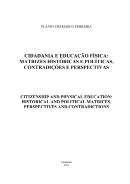 FERREIRA, Flávio Cremasco. Cidadania e Educação Física